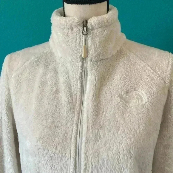 The north face white fuzzy osito jacket in size medium - Picture 5 of 8
